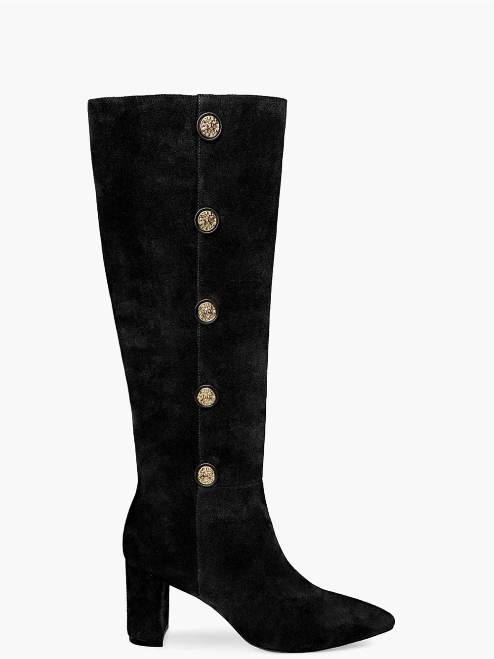 L’AGENCE Black Knee High Leather Boots Size 6 suede boots new sexy tall boots